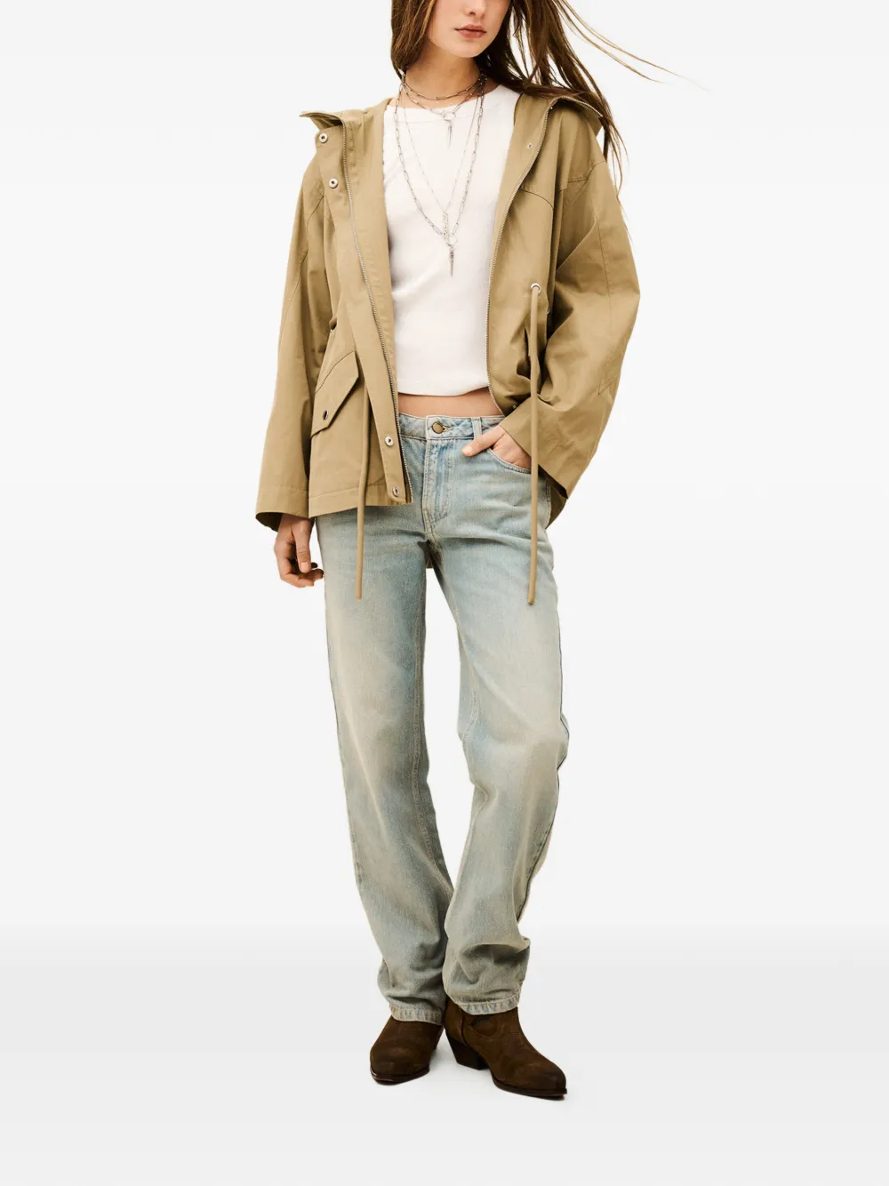 Ba&Sh Ilio hooded drawstring jacket | Oversized Jackets