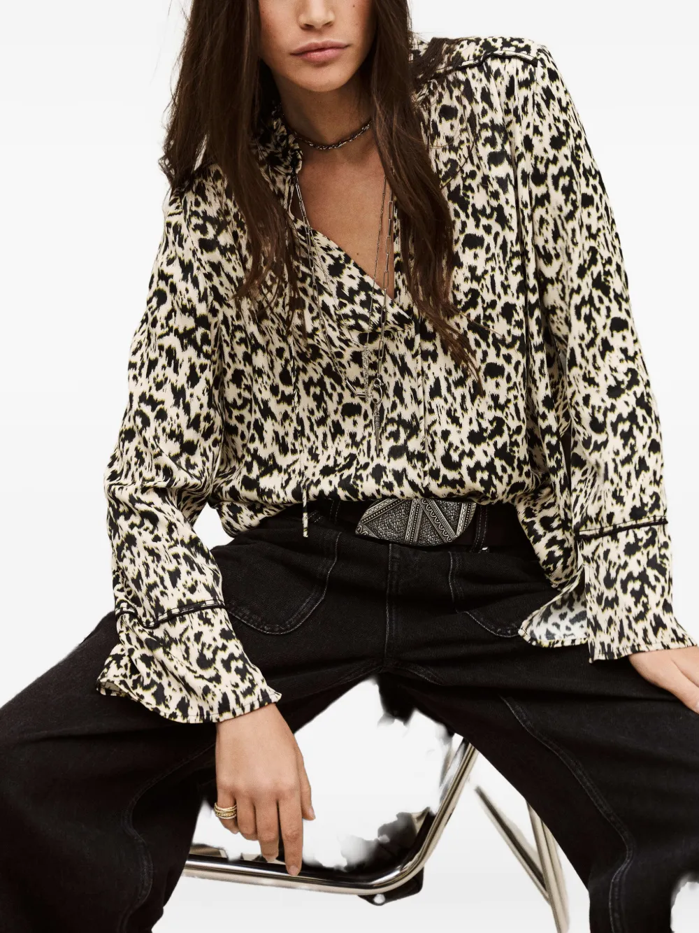 Ba&Sh Blouse met patroon Beige