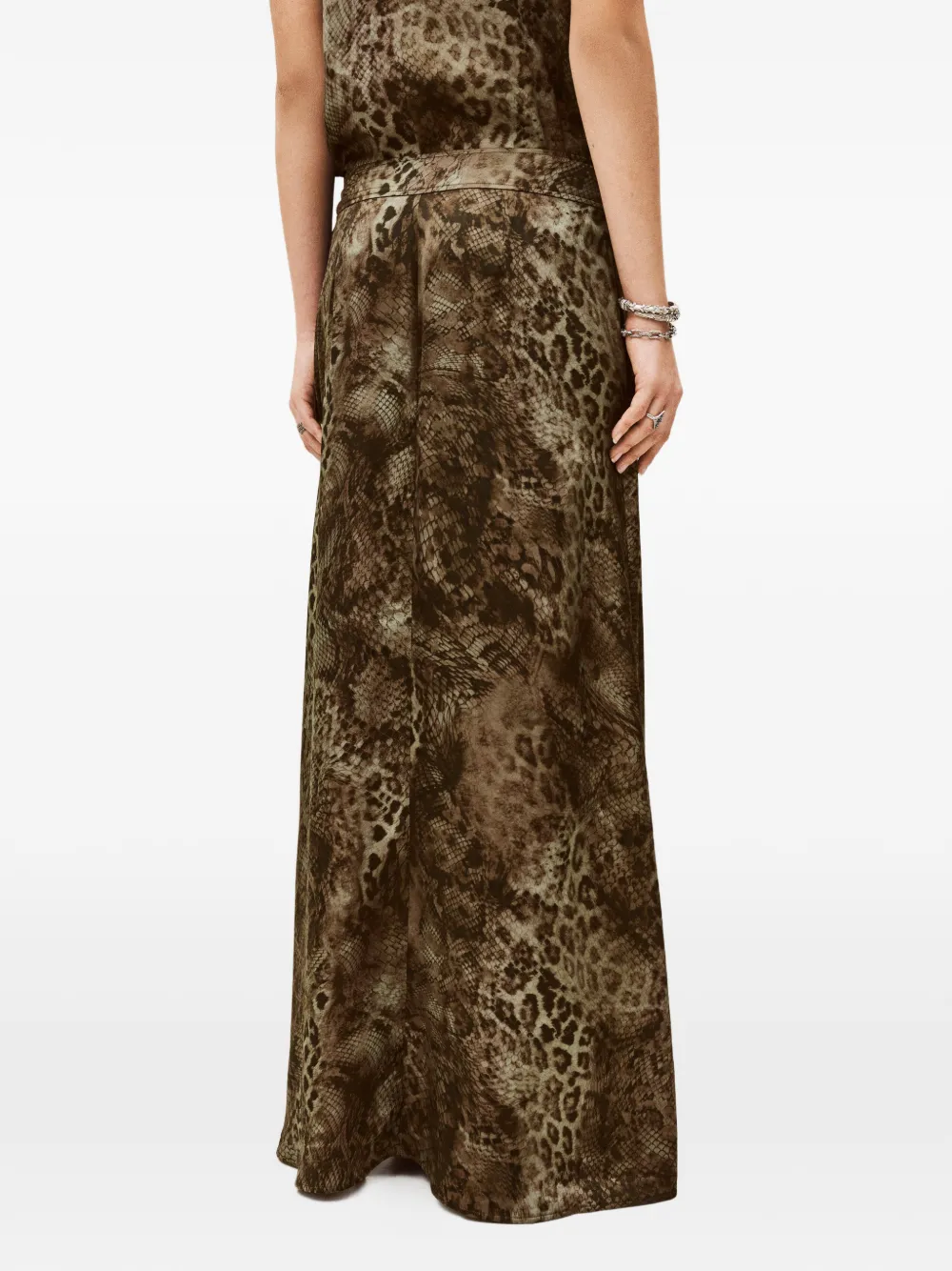 Ba&Sh Ciria midi-rok met dierenprint Groen