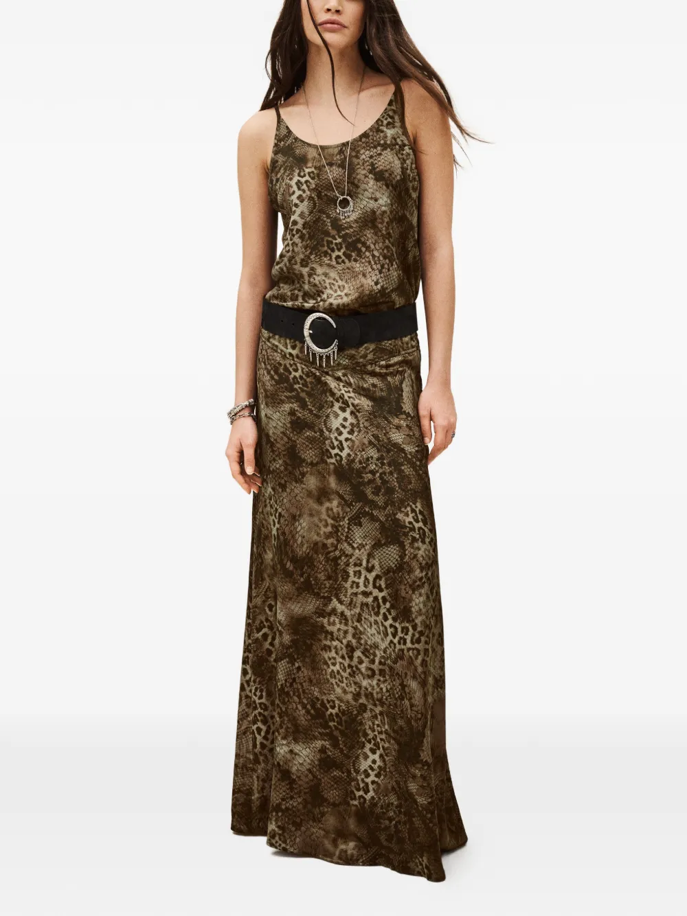 Ba&Sh 시리아 애니멀 프린트 스커트 | A라인 스커트