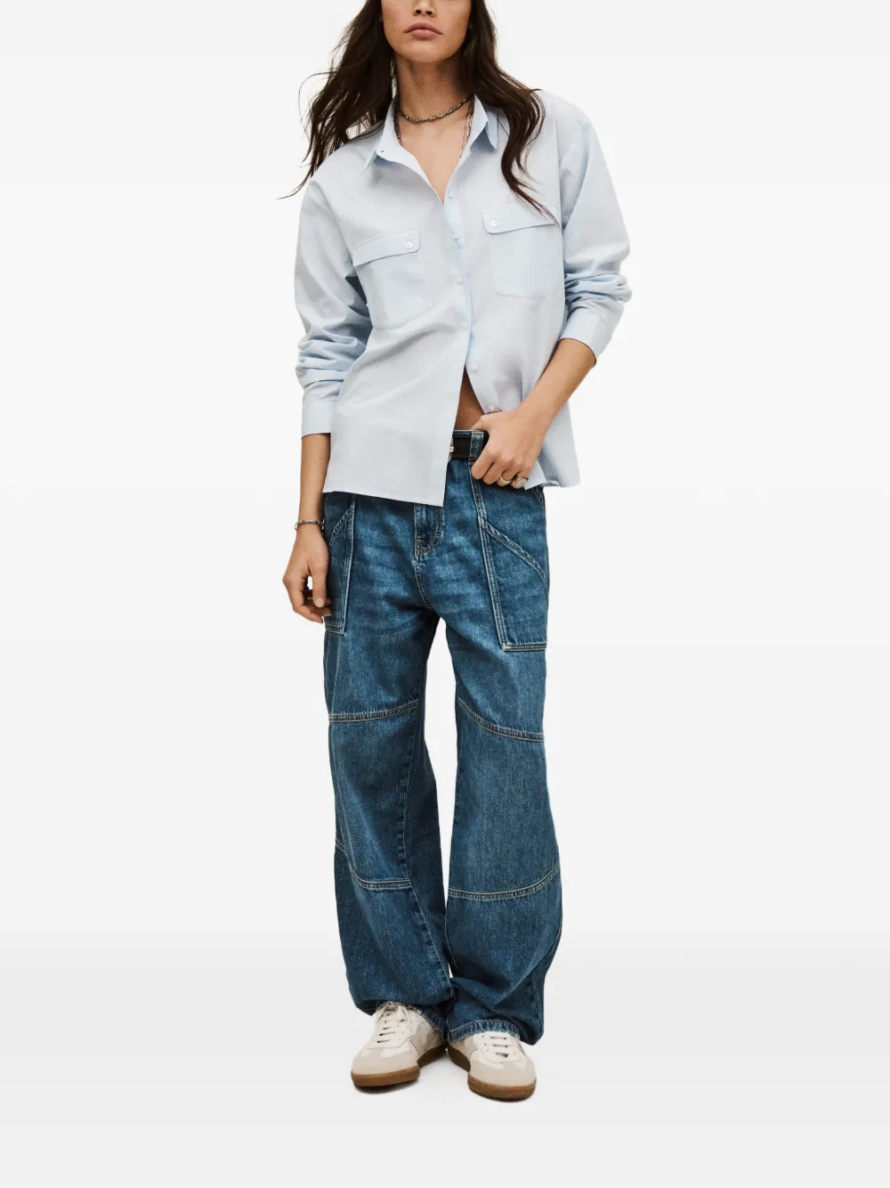 Ba&Sh 포르지아 프런트 포켓 버튼 셔츠 | 셔츠 | Image 2