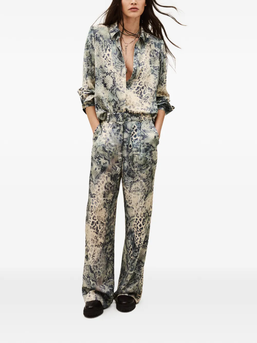 Carrina Animal-Print Trousers