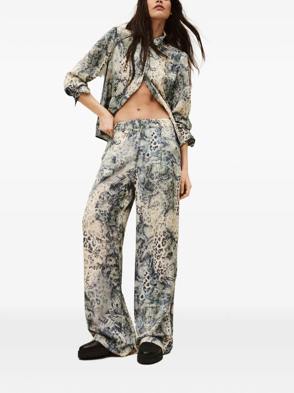 Carrina Animal-Print Trousers