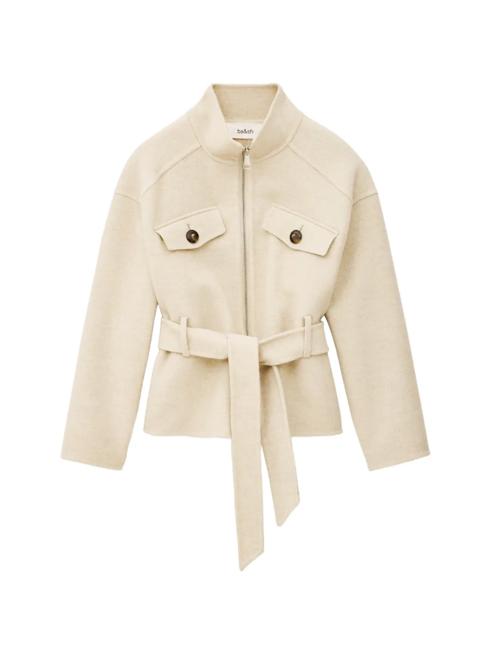 Ba&Sh Lerica belted zipper-fastening jacket | Neutrals | Image 1