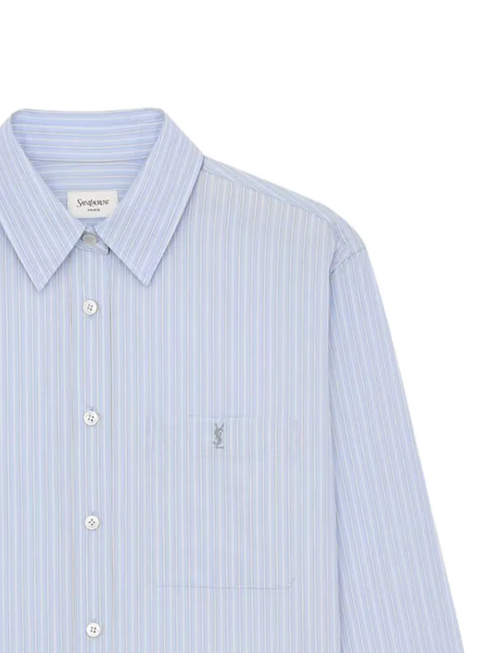  Saint Laurent Stripe-pattern Blouse - Blue 