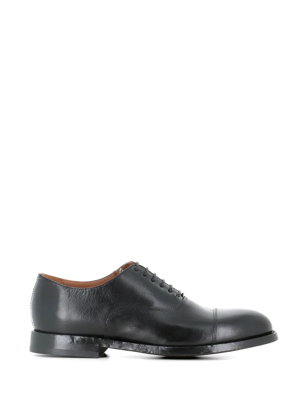 Green George cap-toe leather oxford shoes - Nero