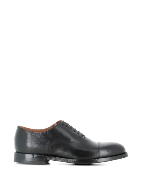 Green George cap-toe leather oxford shoes