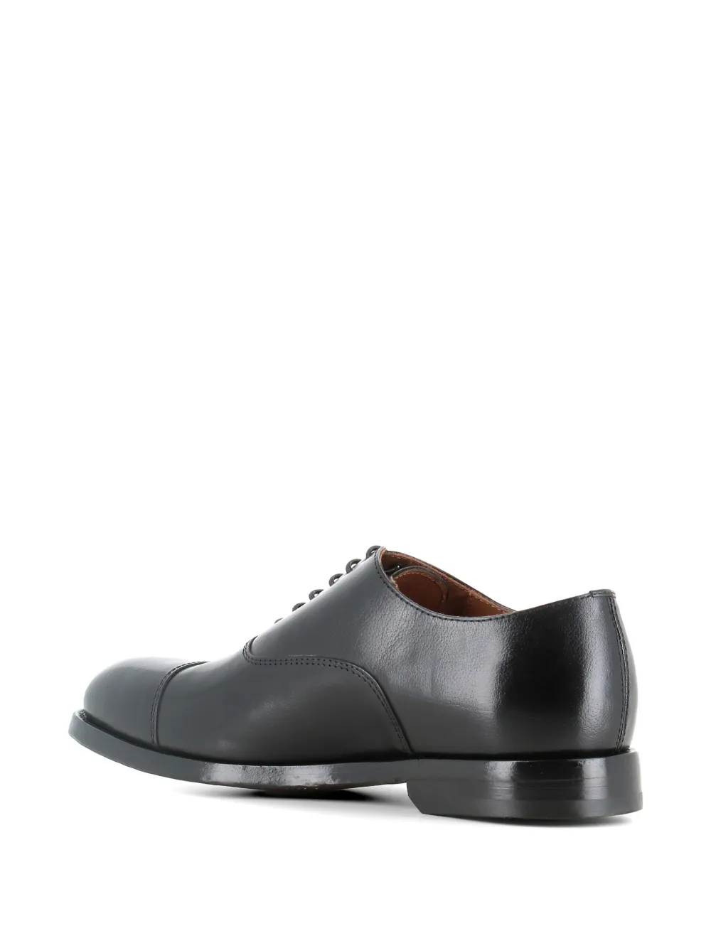 Green George Leren Oxford schoenen met neuskap Zwart