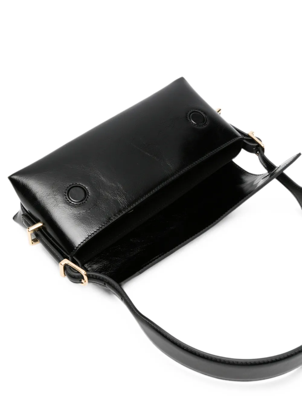 Simkhai Atlas Moto Leather Shoulder Bag in Black, view 5