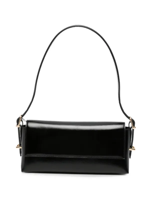 Simkhai Atlas Moto Leather Shoulder Bag in Black