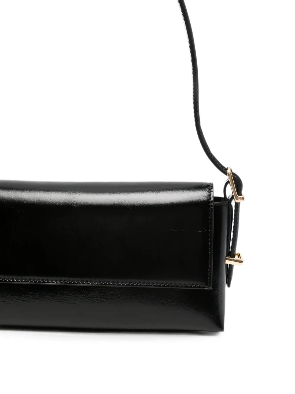 Simkhai Atlas Moto Leather Shoulder Bag in Black, view 4
