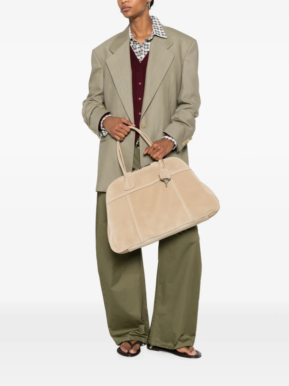 Miu Vivant suède tas Beige