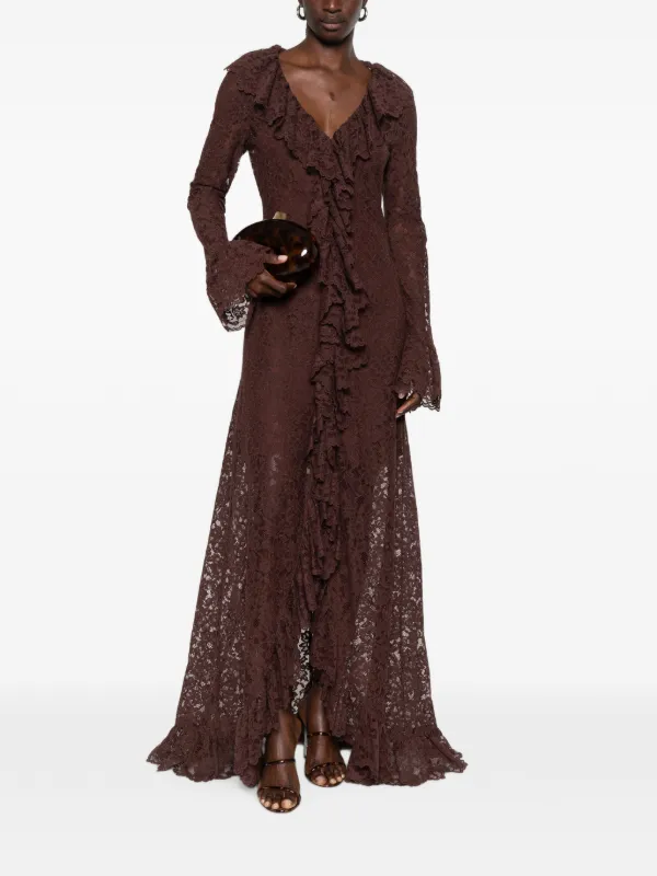 clementina maxi dress 21Six CLEMENTINA CHIFFON PLEATED DRESS