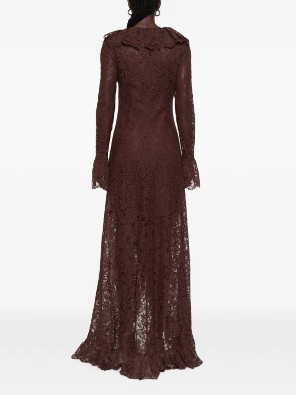 de la vali brown lace dress Clementina Maxi In | Brown de la vali is