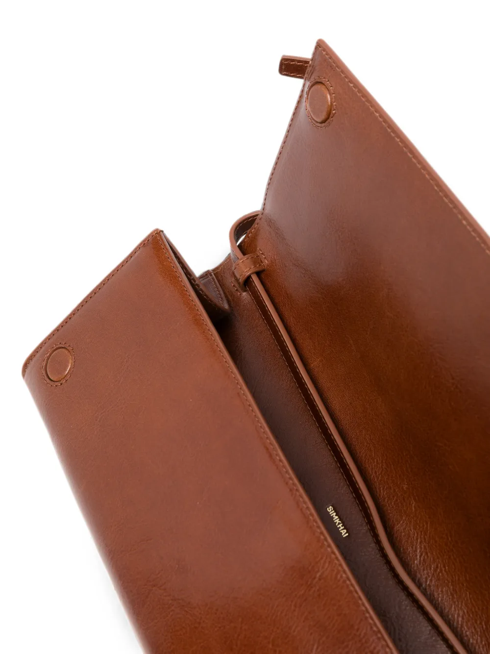 Simkhai River Leather Shoulder Bag in Brown, view 5