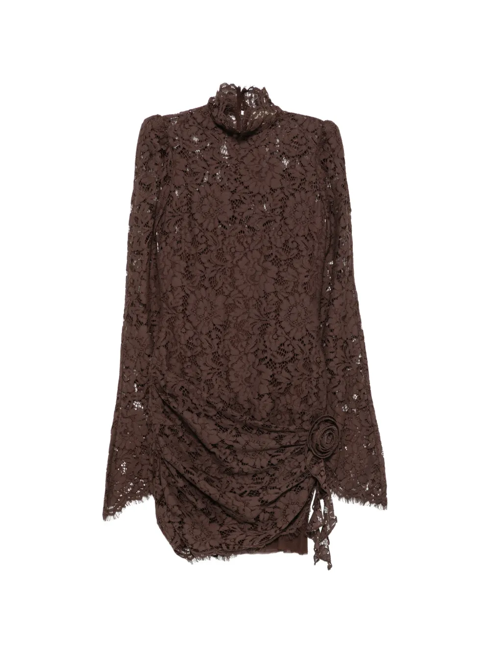 De La Vali Bodita floral-lace mini dress - Marrone