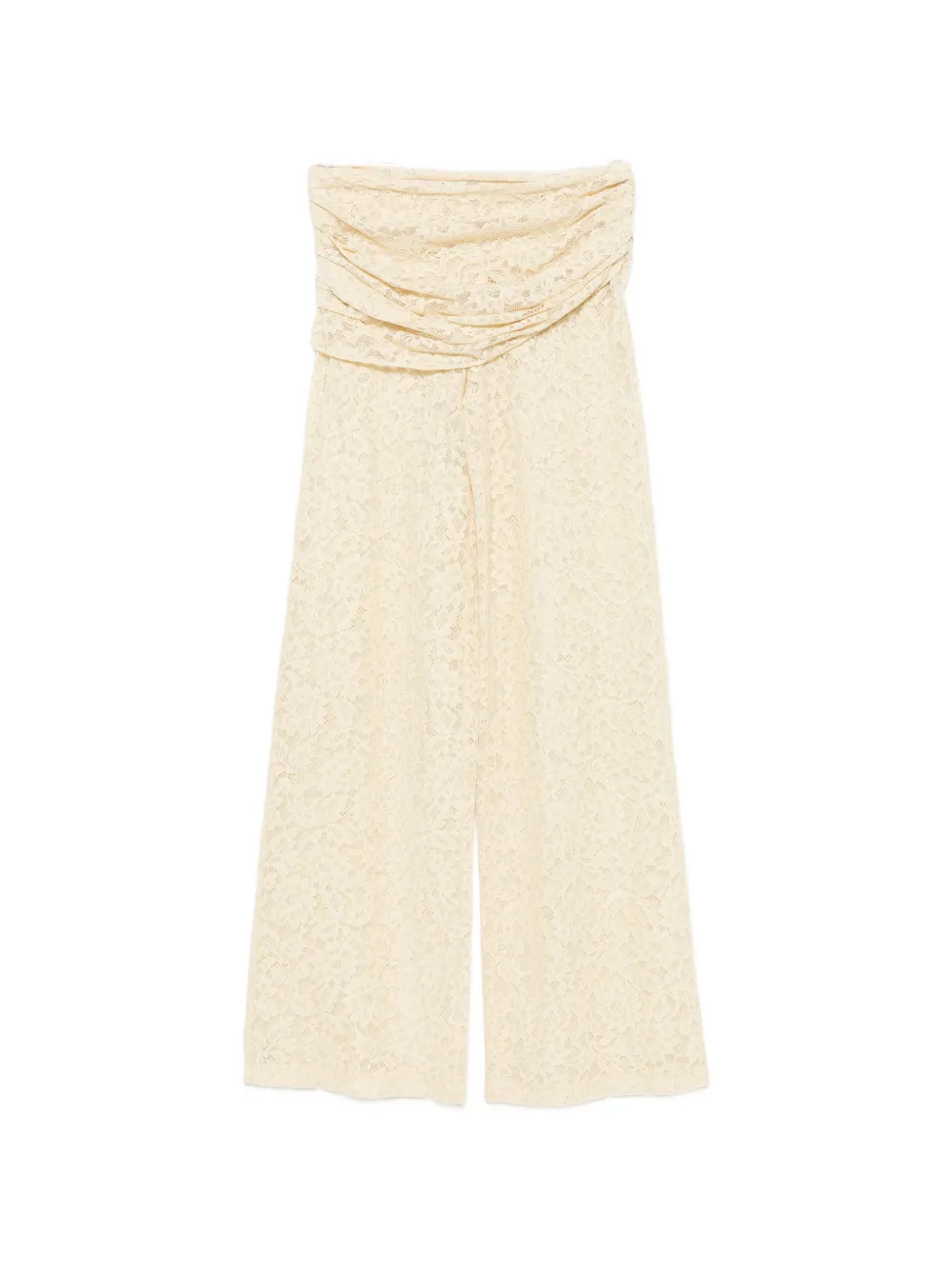 De La Vali Rocio floral-lace trousers - Giallo