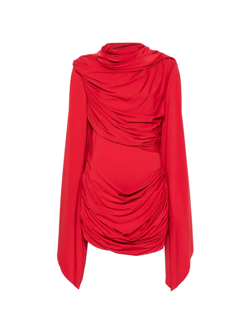 De La Vali Perisa draped-detail mini dress - Rosso