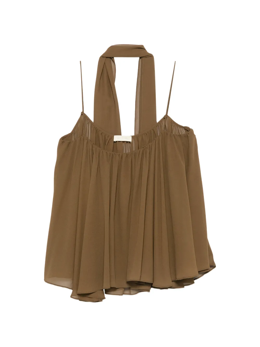 De La Vali Agapito draped top - Marrone