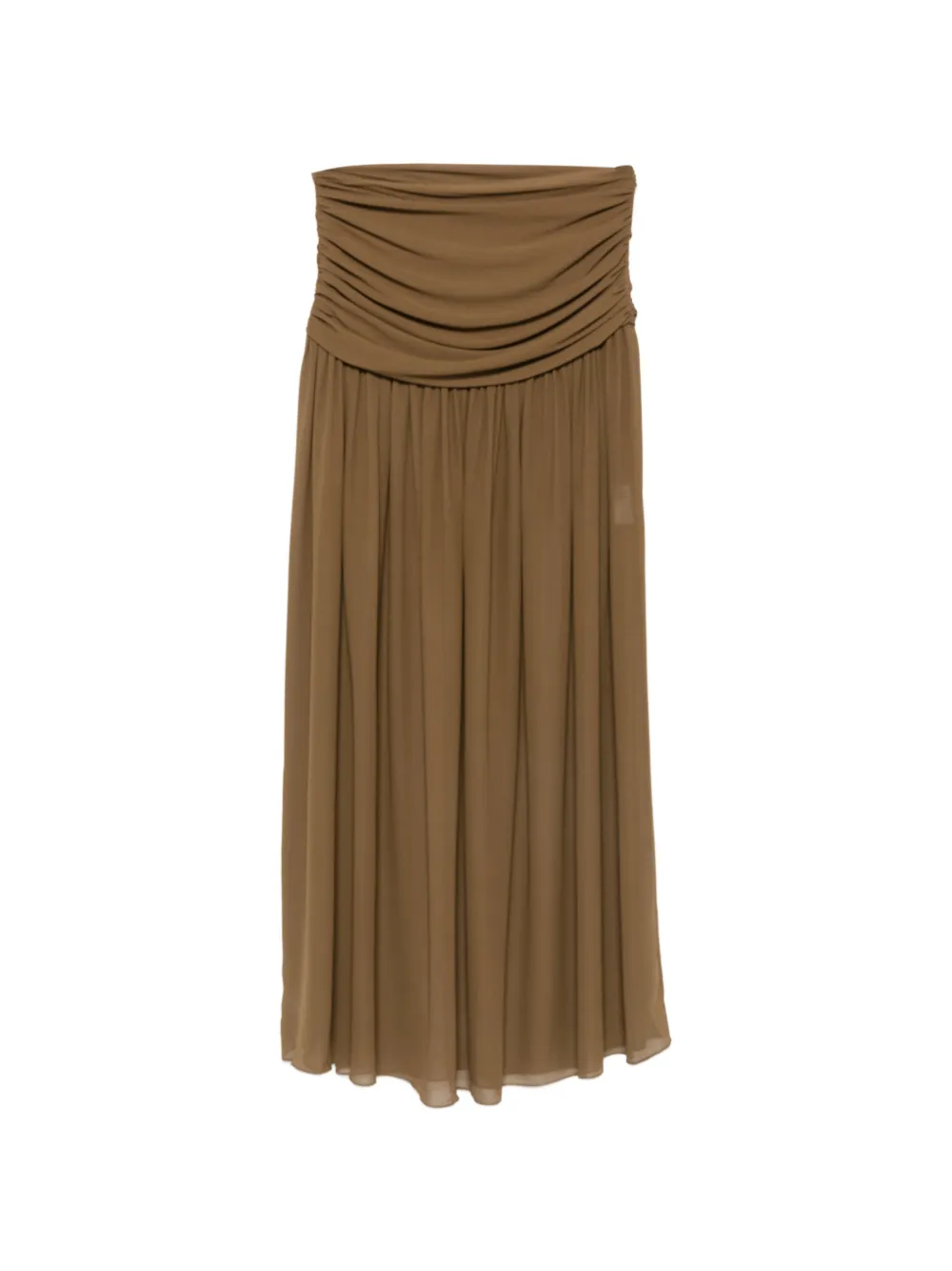 De La Vali Agapito ruched maxi skirt - Marrone