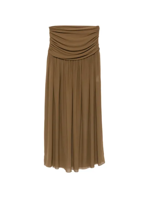 De La Vali Agapito ruched maxi skirt