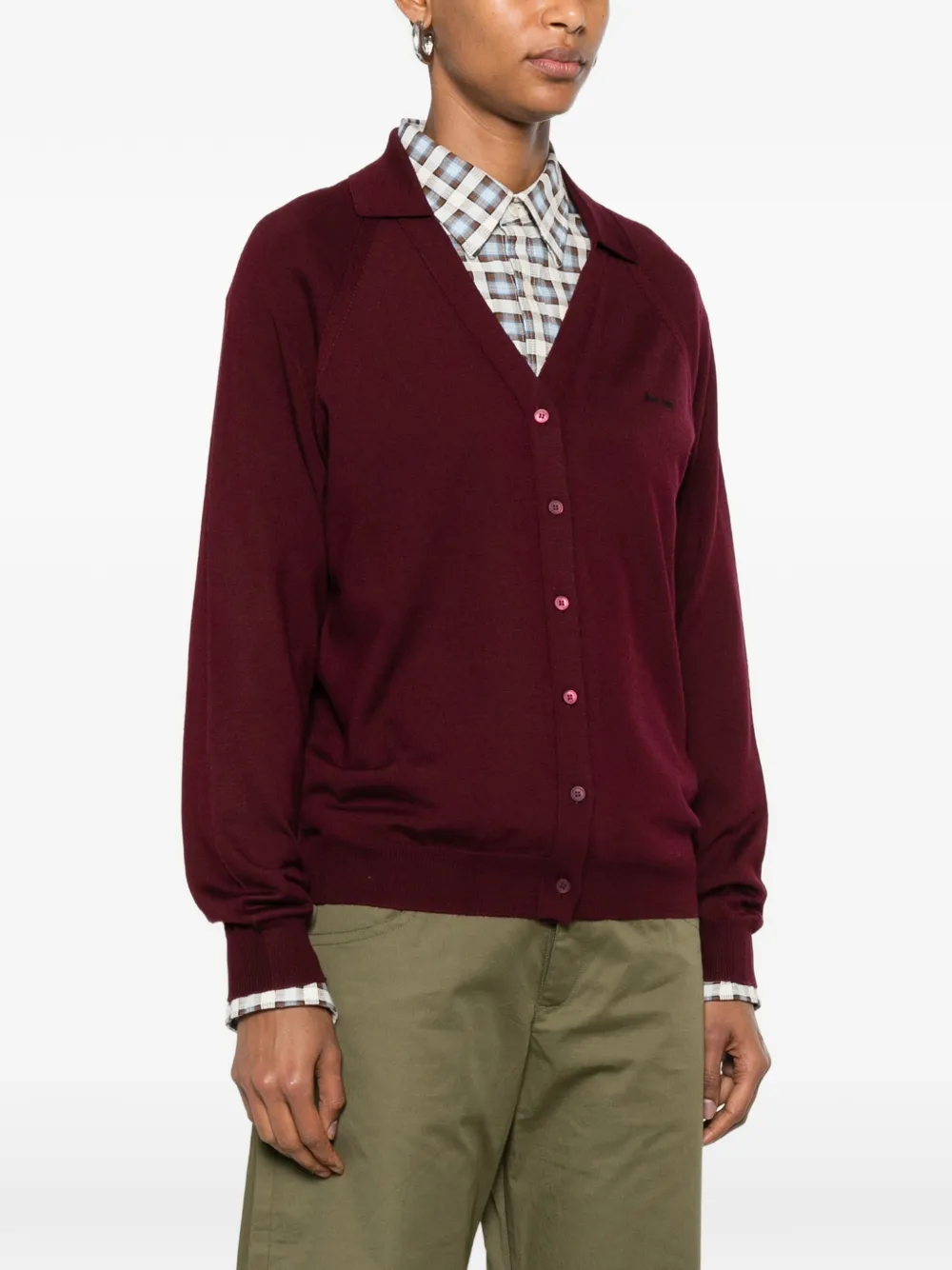 Miu Vest met geborduurd logo Rood