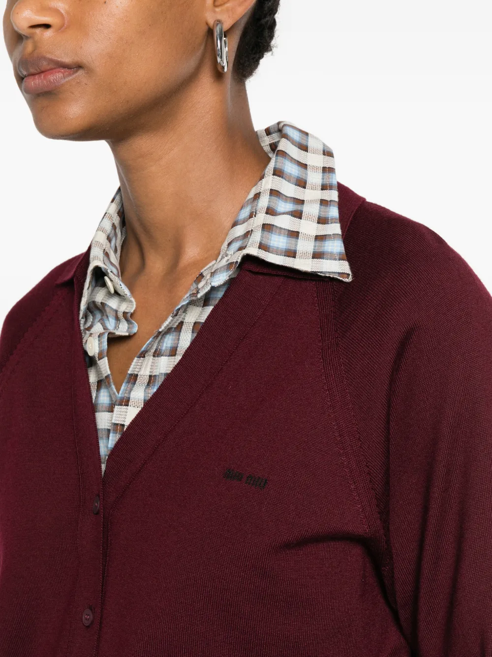 Miu Vest met geborduurd logo Rood