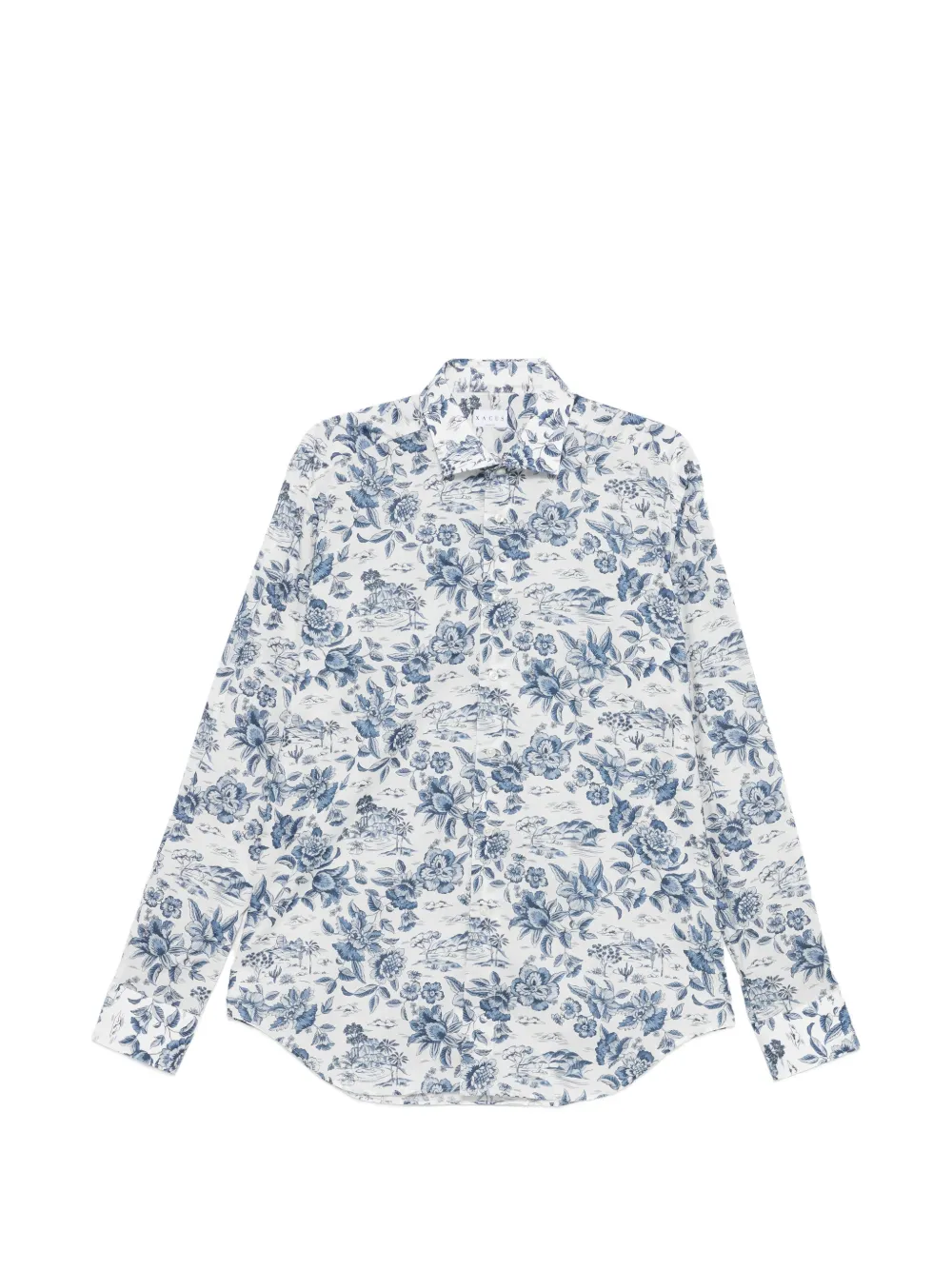 Xacus floral print shirt - Weiß