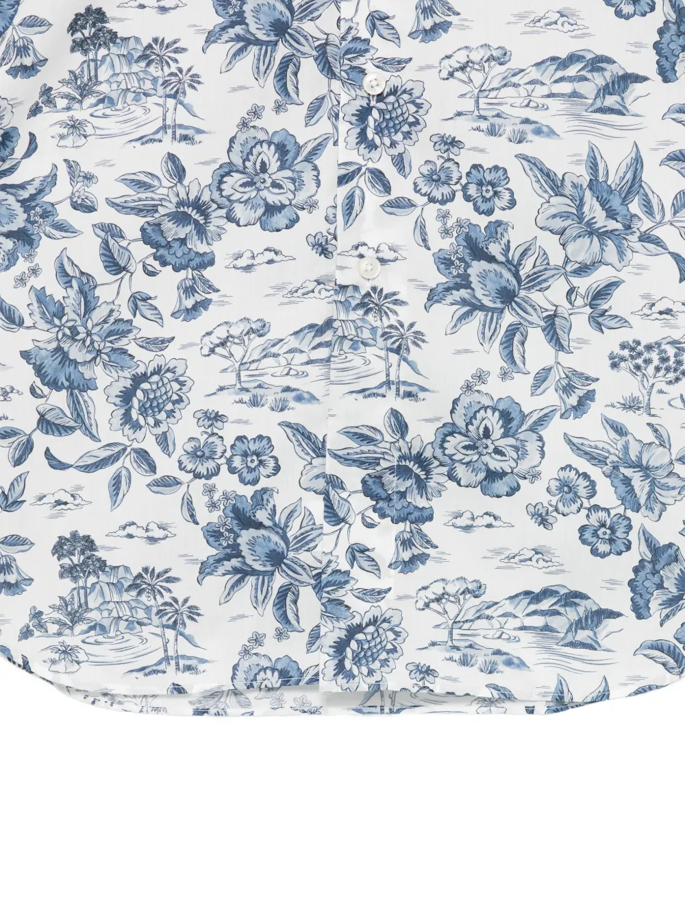  Xacus Floral Print Shirt - White 