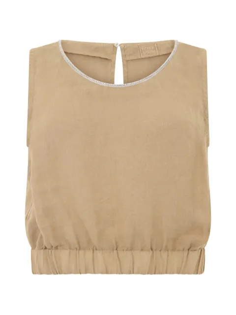 120% Lino Blusa de linho