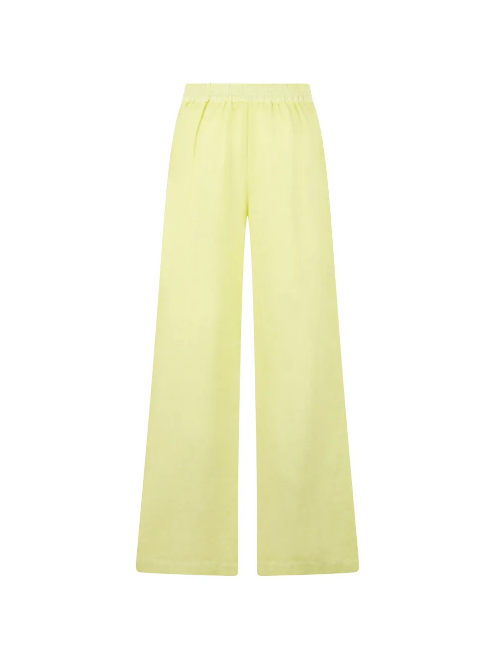  120% Lino Linen Wide-leg Trousers - Yellow 