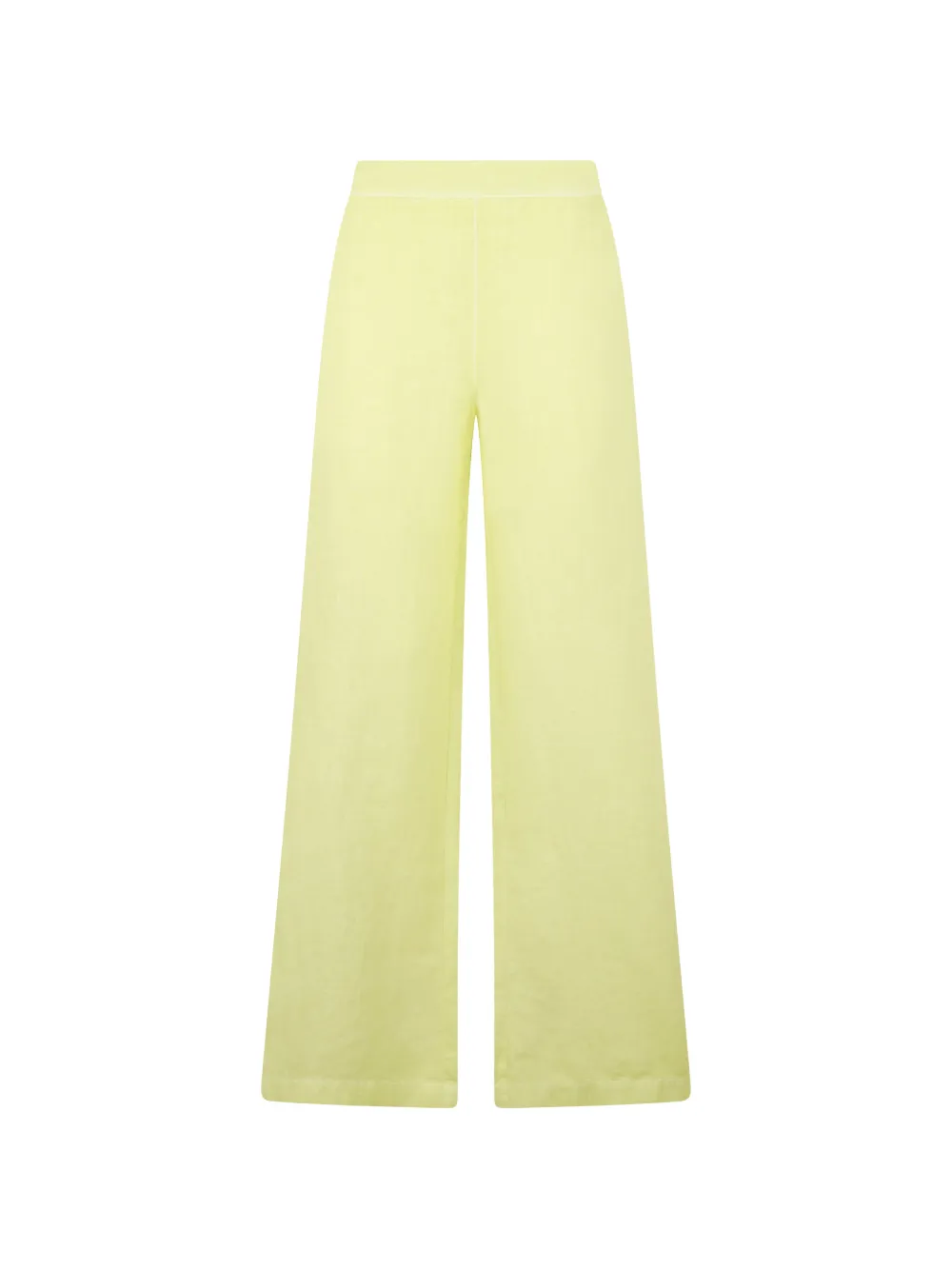 120% Lino linen wide-leg trousers - Giallo