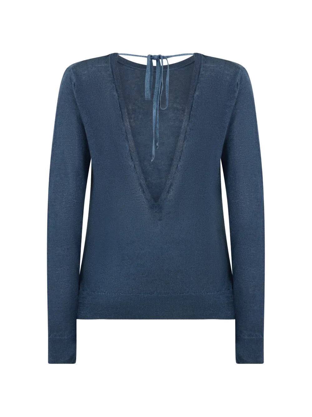  120% Lino Linen Sweater - Blue 
