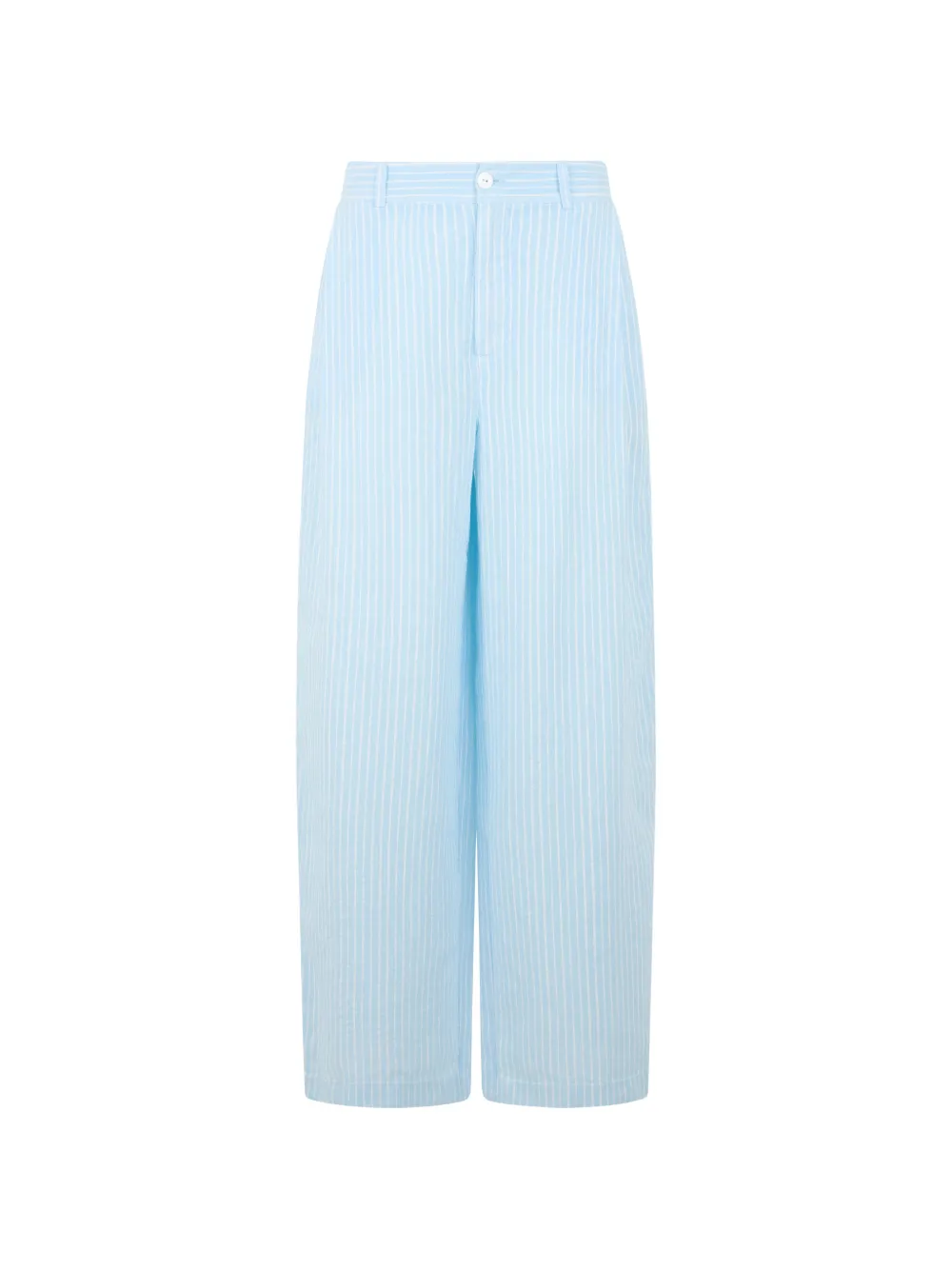 120% Lino linen wide-leg trousers - Blu