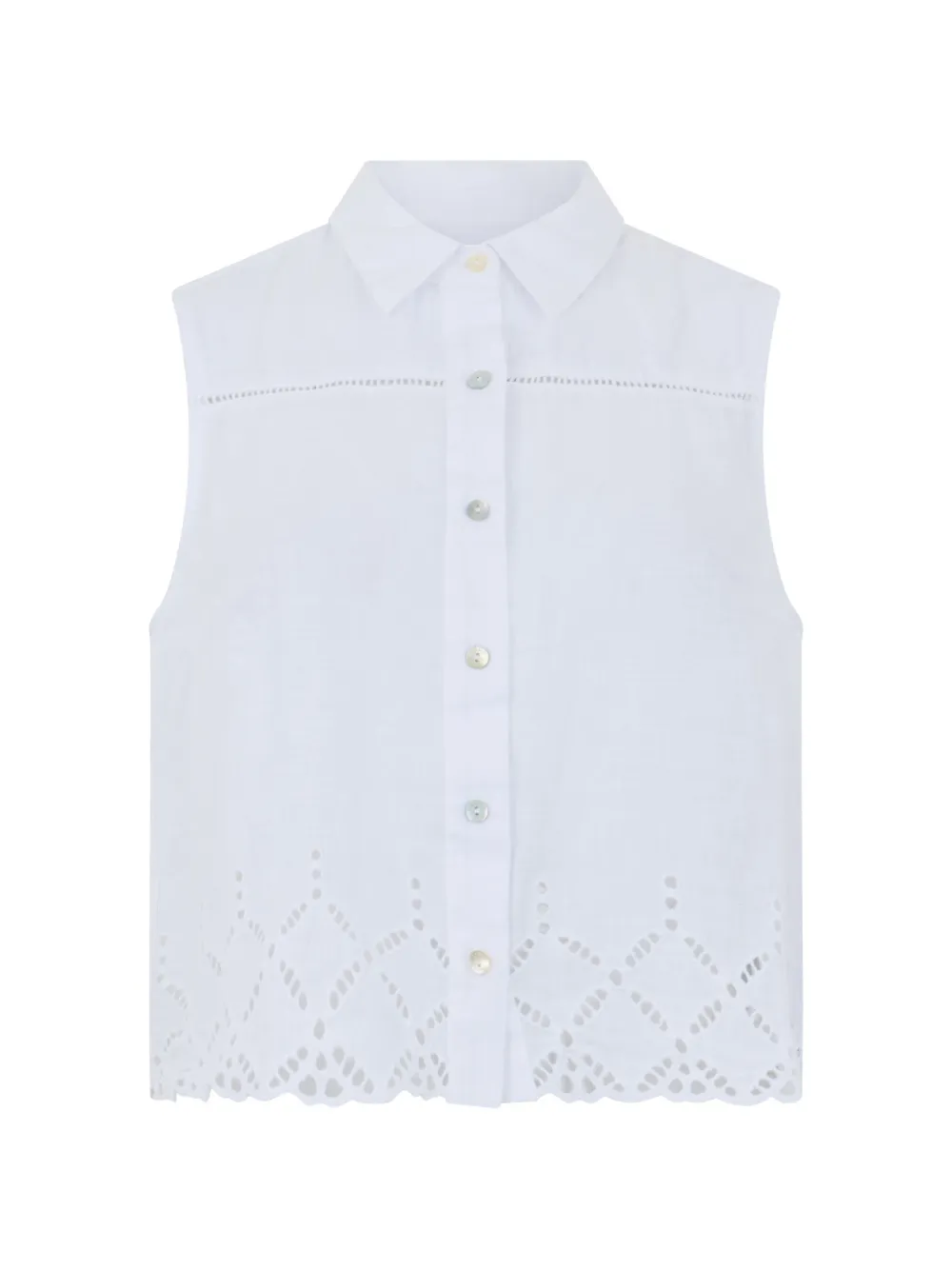 120% Lino buttoned shirt - Bianco