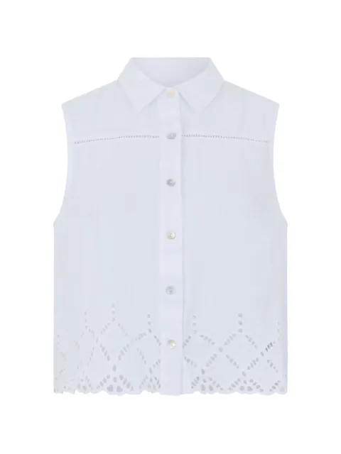 120% Lino camisa con botones