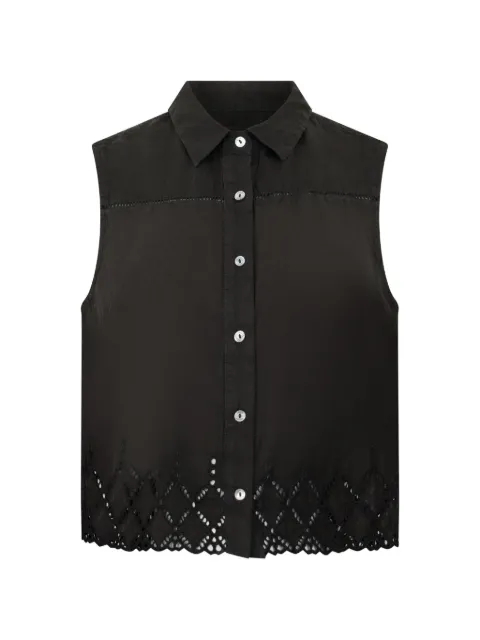 120% Lino buttoned openwork shirt
