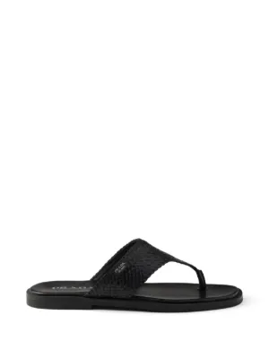 Prada クロスストラップ サンダル | ブラック | FARFETCH JP
