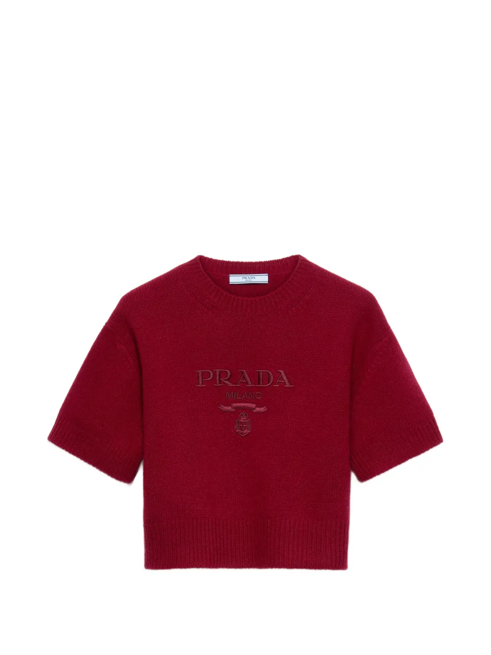 Prada wool and cashmere crew-neck sweater - Rosso
