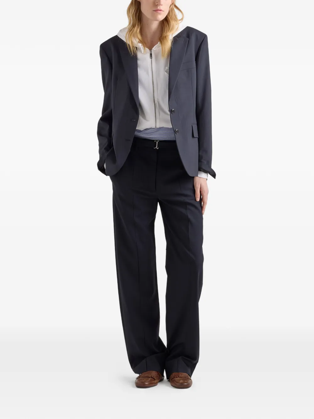 Prada Wool Pants In Black