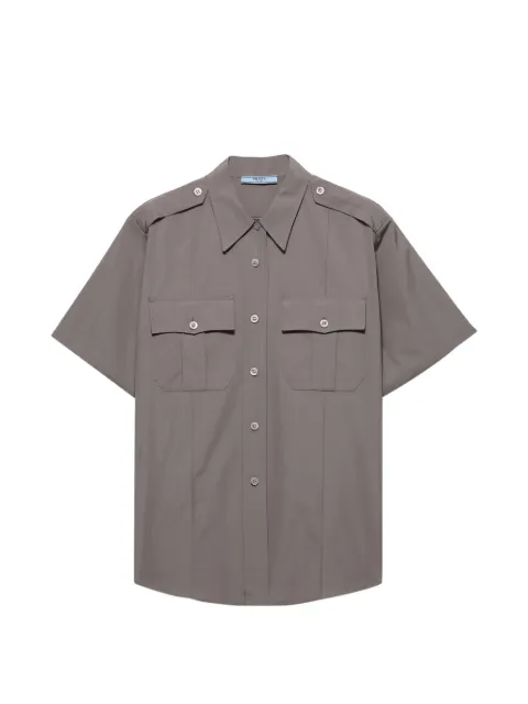 Prada short-sleeved poplin shirt