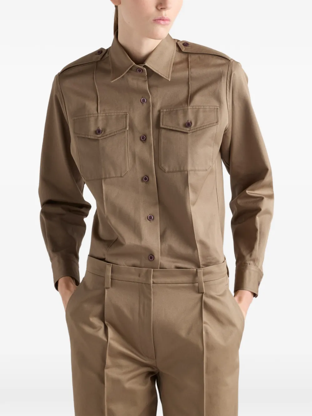 Prada Chino overhemd Beige