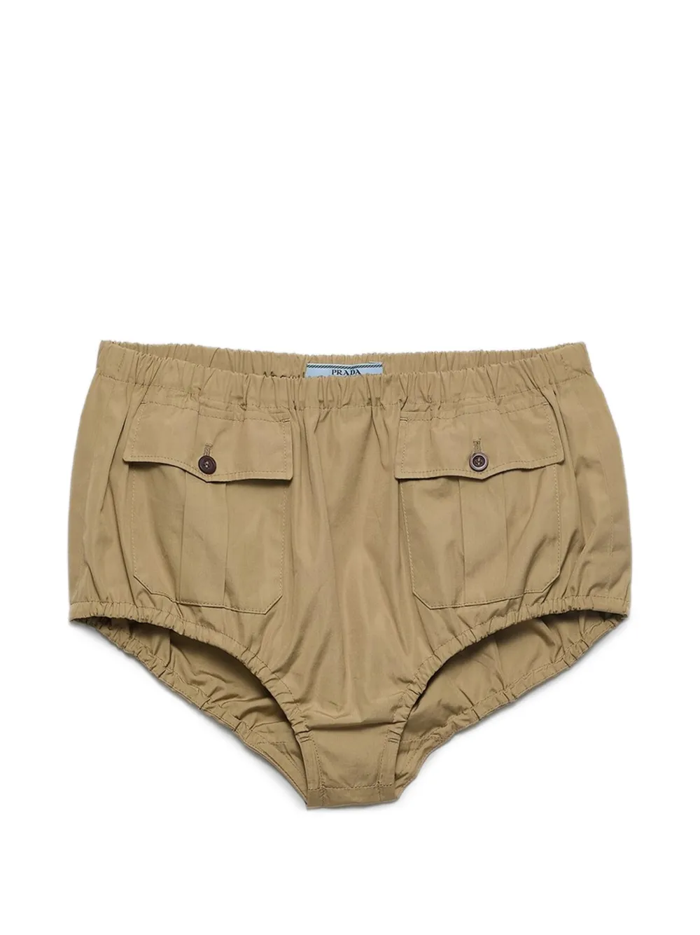 Prada Popeline-Shorts mit Stretchbund - Nude