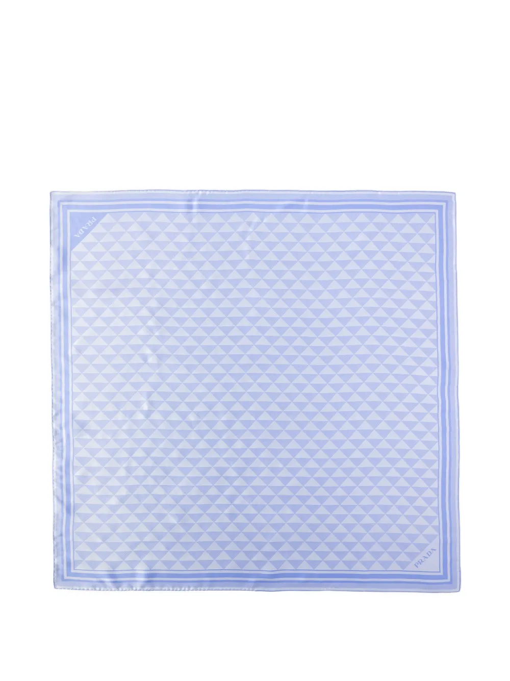  Prada Jacquard Silk Scarf 90x90 - Blue 