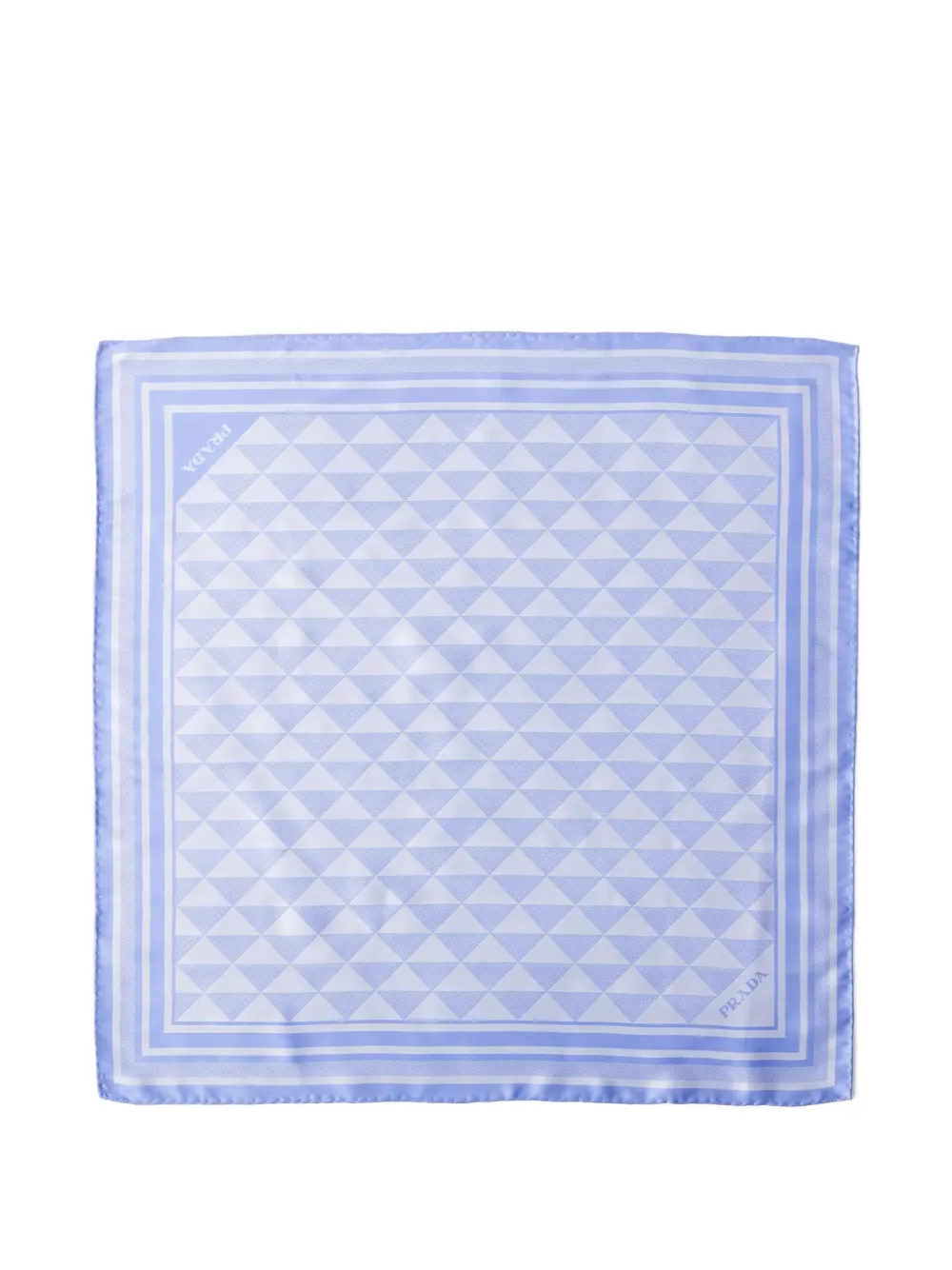  Prada Jacquard Silk Scarf 55x55 - Blue 