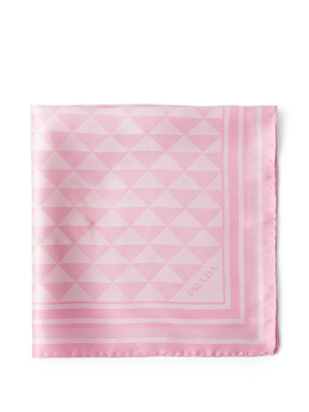 Prada Jacquard Silk Scarf 55x55 In Pink
