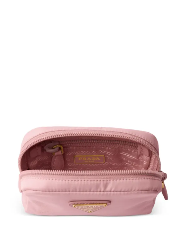 Prada マイクロリナイロン ポーチ | ピンク | FARFETCH JP