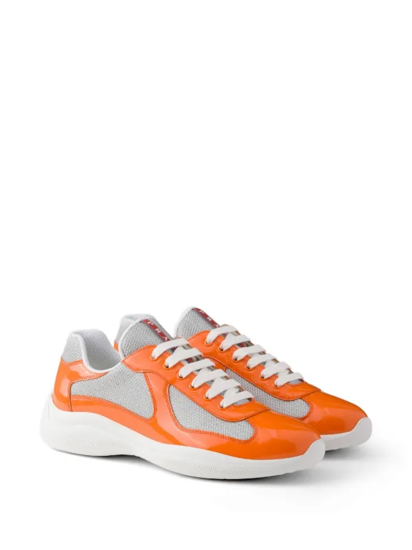 Prada アメリカズカップ スニーカー | オレンジ | FARFETCH JP