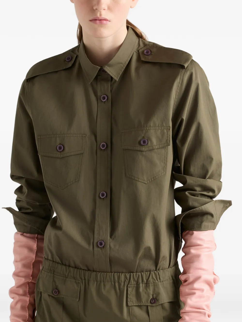  Prada Cotton Poplin Shirt - Green 