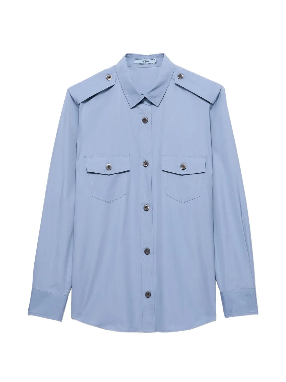 Prada cotton poplin shirt - Blau